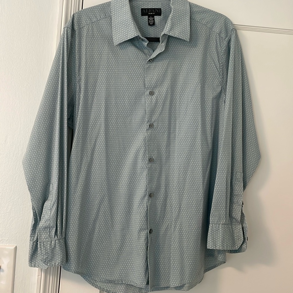 Alfani Slim Fit light green dress shirt